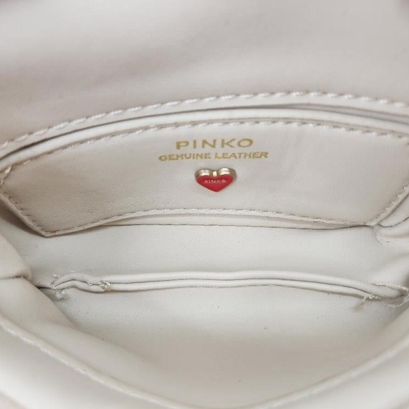 Pinko Beige Embellished Mini Crossbody Bag - Picture 7 of 9